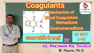 Coagulants  Mechanism of Blood Coagulation  Menadione Acetomenadione  SAR MOA  BP 501T L42 [upl. by Eeliram]