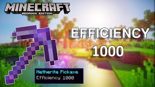 How to Get an Efficiency 1000 Pickaxe in Minecraft Bedrock  Bedrock Commands [upl. by Aiekram]