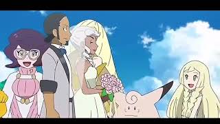 Pokemon Sun and Moon Episode 55  professor Kukui and burnet get married [upl. by Yenaled]