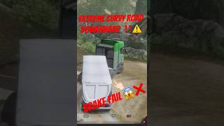 BRAKE FAIL ON EXTREME CURVS 😱‼️⚠️TRUCKERS OF EUROPE 3 truckofeurope3 viralvideo [upl. by Reeva]