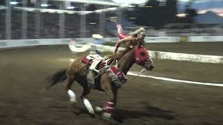 Shelby Pierson amp Emily Peebles Trick Riding StPaul Rodeo 2018 [upl. by Nosecyrb]