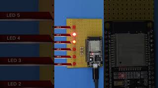 LED Forward Chaser with ESP32  Quick Tutorial coding electroniccomponent electroniccircuit [upl. by Idid]