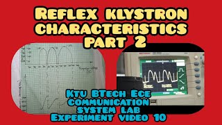 Mode characteristics of reflex klystron experiment part 2 Microwave engineering lab Experiment [upl. by Bithia]