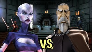 Asajj Ventress vs Count Dooku  Lightsaber Duels [upl. by Dadirac]