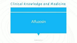 Alfuzosin  Indications Contraindications Cautions And Side Effects [upl. by Naloj]