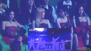 231202 aespa reaction Nct Dream Broken Melodies at MMA 2023 에스파 리액션 Melon Music Awards 2023 [upl. by Ahsinik967]