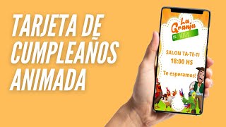 Tarjeta de cumpleaños animada en 2 minutos CANVA [upl. by Airlee]