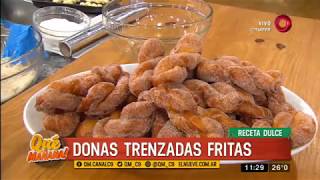 Receta dulce donas trenzadas fritas [upl. by Colette]