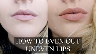 How To Even Out Uneven Lips  Fashion Influx [upl. by Macmahon]