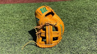 Wilson Baseball Aso Breaks in a Catchers Mitt [upl. by Nivlen605]