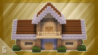 Minecraft Wooden House Tutorial 14 [upl. by Hagile211]