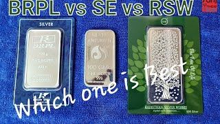 BRPL💵RSW💵Silver Emporium🥈100 Grams Silver Bar comparison👈 Highest selling Silver Bars in 🇮🇳 India👍 [upl. by Annovaj]