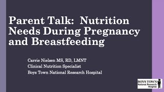 Nutrition Needs During Pregnancy and Breastfeeding [upl. by Adnoma]