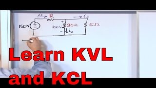 Kirchhoffs Laws in Circuit Analysis  KVL and KCL Examples  Kirchhoffs Voltage Law amp Current Law [upl. by Nnahteb]