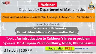 Webinar  An introduction to Calderons Inverse Problem by Dr Anupam Pal Choudhury  Dept of Maths [upl. by Randolph]