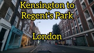 Kensington to Regents Park London Morning Dashcam Driving [upl. by Attenna]