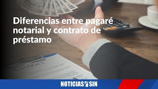 Diferencias entre pagaré notarial y contrato de préstamo [upl. by Atsirak231]