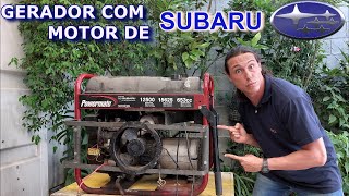 GERADOR COM MOTOR DE SUBARU V 2 EU NUNCA TINHA VISTO [upl. by Nortal]