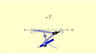 Creating a Perpendicular Line Through a Point Not on the Line [upl. by Airekal]