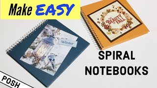 NO MACHINES NEEDED Make Your Own Spiral Notebook From ScratchDIY CUSTOM SPIRAL NOTEBOOKS EASY [upl. by Henleigh]