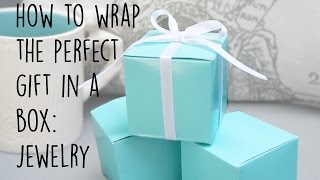 How to wrap a box presentEasy and simple jewelry gift wrap DIY hack [upl. by Lira]