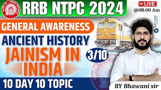 RRB NTPC 2024  General Awareness  Jainism in India  GA for RRB NTPC 2024  by Bhawani sir [upl. by Derej]