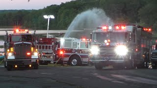 Tankers Responding to a Working Barn Fire  Union Township 83020 [upl. by Ailekahs]