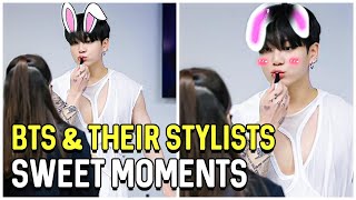 BTS And Their Stylists Sweet Moments [upl. by Airetahs721]