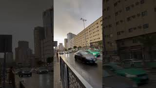 Rainy weather of makkah at evening ♥️ alhamdulillah backgroundnasheeds copyrightfree automobile [upl. by Circosta]