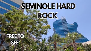 Guitar Hotel Seminole Hard Rock Tour  Free Things to do in Hollywood Florida [upl. by Kerr]