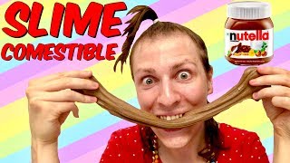 SLIME COMESTIBLE AU NUTELLA  3 RECETTES FACILES  NADEGE CANDLE [upl. by Frederic436]