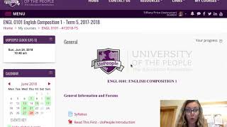 ENGL 0101 Welcome to UoPeople [upl. by Dlareg]