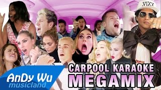 CARPOOL KARAOKE MEGAMIX ft James Corden amp All The Artists 20152016 [upl. by Sikorski222]