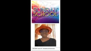 Sunday School Lesson 29  Christianity and Governance [upl. by Naillik303]