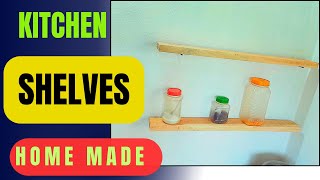 Kitchen shelves making  wall mounted rack  shelves kitchen design [upl. by Rivy]