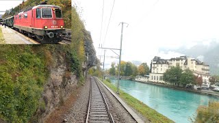 ★ 4K 🇨🇭Cab ride Vallorbe  Payerne  Lyss  Interlaken Switzerland 102020 [upl. by Schuyler]