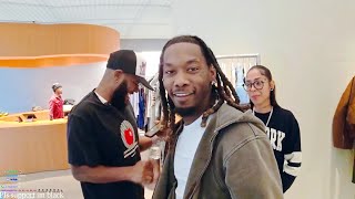 OFFSET PULLS UP ON CHRIS amp FTGIOO AT THE SPOT—NO CARDI IN SIGHT 🛒👀 [upl. by Inek]