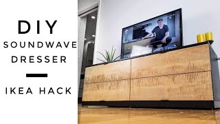 DIY “Soundwave” Media Center  Dresser  IKEA HACK [upl. by Aitekram507]