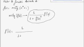 Derivada de la funcion arcoTangente [upl. by Naujtna]