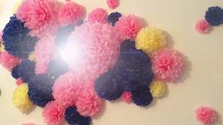 Paper napkins flowers DIY Giant paper flowers [upl. by Joaquin]