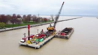 Dragline Dredging The Genesee River [upl. by Leachim267]