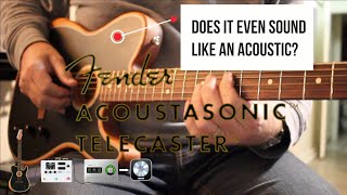 Recording the Fender Player Acoustasonic does it sound like an acoustic [upl. by Yekcor]