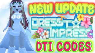 NEW UPDATE DTI NEW FREE CODES IMPRESS DRESS ROBLOX FASHION [upl. by Ecyla]