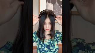 Beauty wig✨🥀💋 bangs headband cover hairline cover gray hair headband Increase hair volume [upl. by Ainatit]