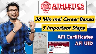 Afi registration kaise kare  athletics federation of india  afi certificate  techmind sports [upl. by Razid]