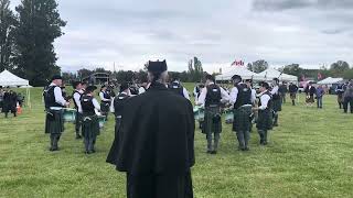 Cascadia Pipe Band Grade 2 MSR Bellingham Highland Games 2024  Drums view [upl. by Graniela]