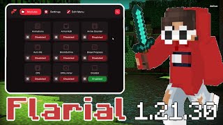 OP MINECRAFT Bedrock Edition PVP Client  Flarial 12130 Download [upl. by Llirrehs]