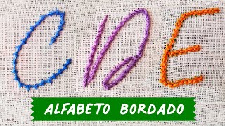 🧵 3 Puntadas para Bordar LETRAS a Mano FÁCILES 🧵 Abecedario Bordado A Mano [upl. by Anerys]