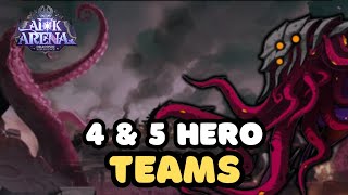 AFK ARENA  NC  NEW BOSS GOULDOS THE DEVOURER  MY F2P TEAMS [upl. by Albertina]