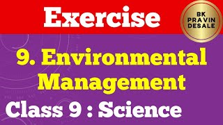 environmental management exercise class 9  9th science chapter 9 question answer  9th standard [upl. by Ame]